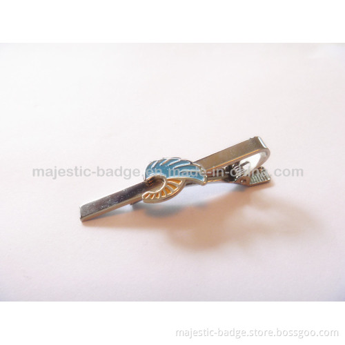 Transparent Enamel& Nickel Plating Tie Clip